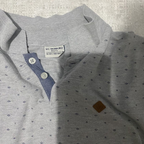 LC Waikiki Polo Shirt used, gray, size S (13-14 years)