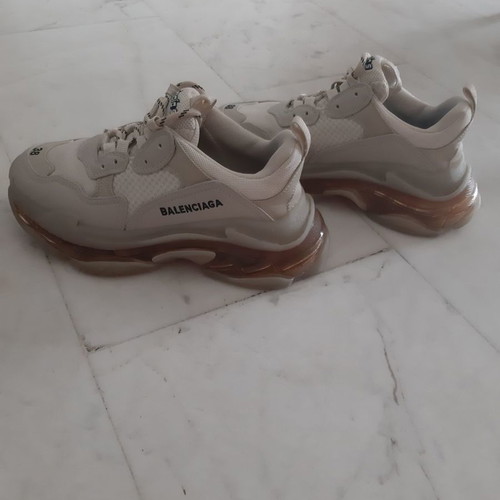 Balenciaga TripleS shoes used, size 38, white and grey