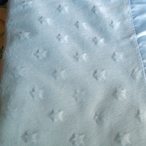 Mothercare baby blue super soft baby blanket with embossed stars like new