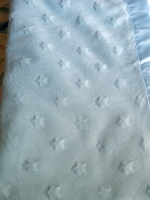 Mothercare baby blue super soft baby blanket with embossed stars like new