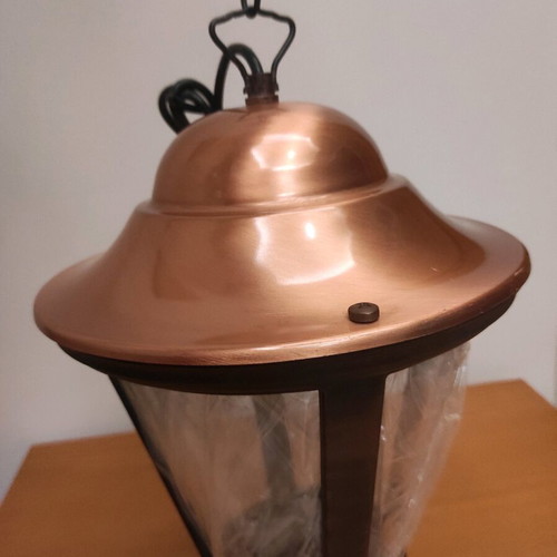 Pendant single-light lamp with copper and aluminum new