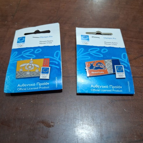 Olympic pins 2004 set of 2 new