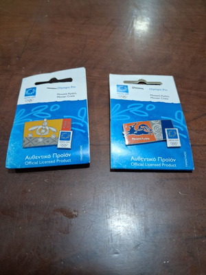 Olympic pins 2004 set of 2 new