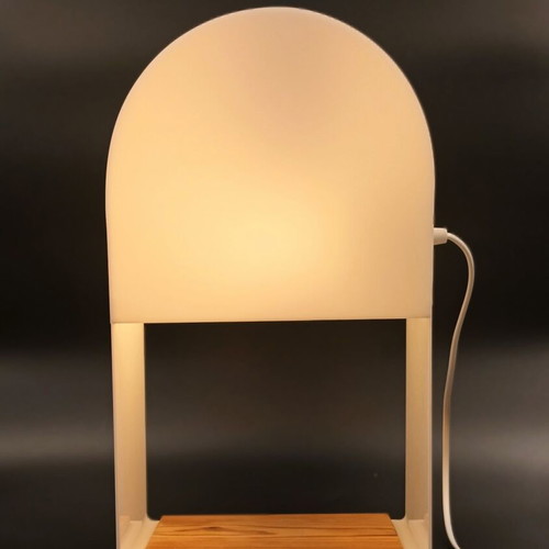 Table lamp model SANTORINI new, plexiglass and wood