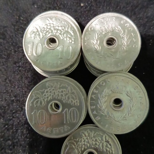 Pavlos 10 Lepta 1964 coins like new, pack of 50