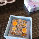 Adjustable ring like new, steel, yellow and orange
