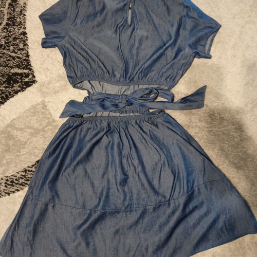 Toi&Moi mini denim dress blue with cutouts size Large like new