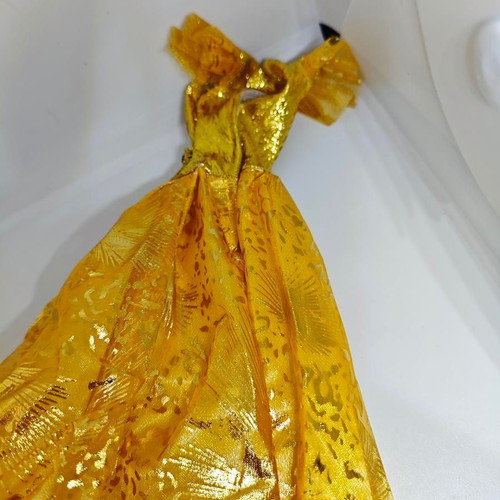 Gold Barbie Mattel Holiday Celebration 2002 dress like new