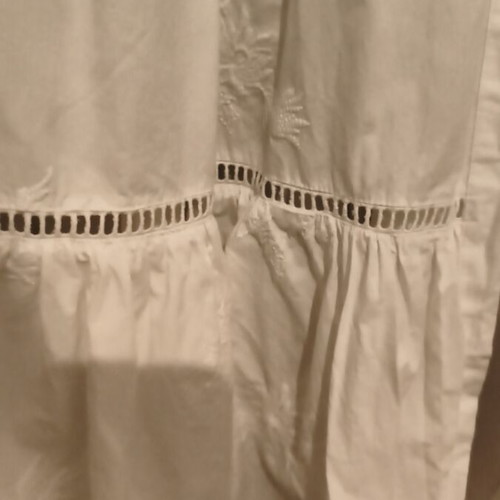 Zara white embroidered cotton dress XL like new, romantic style