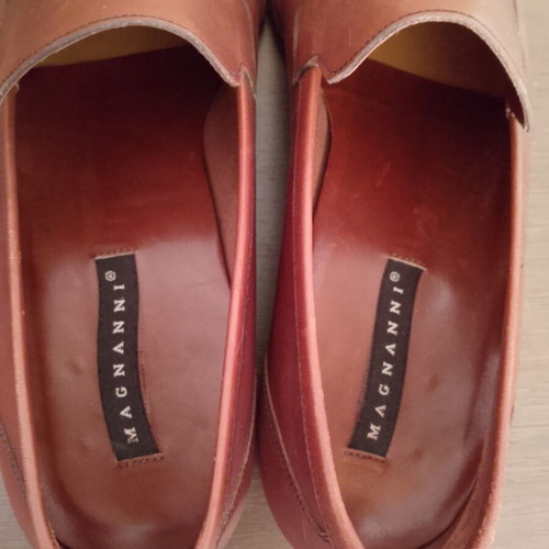 Magnanni Men's Leather Loafers size 44 used, classic tan