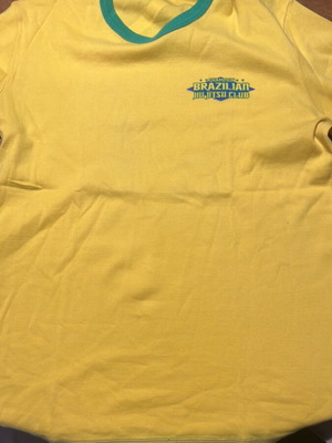 Benetton t shirt Brazilian Jiu Jitsu Club large μεταχειρισμένο, κίτρινο