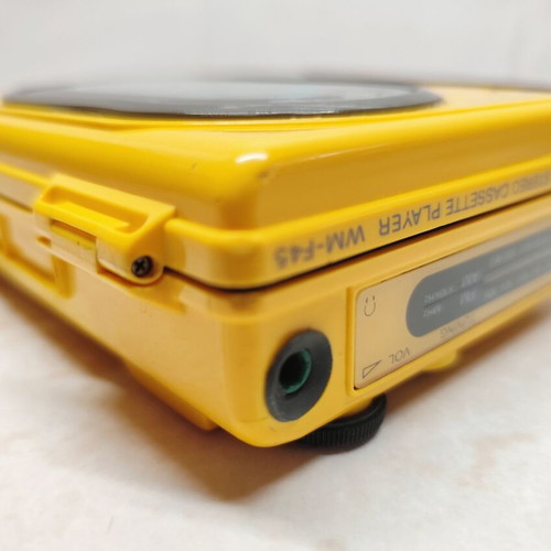 Sony WM-F45 Sports Walkman used, yellow, cassette functional