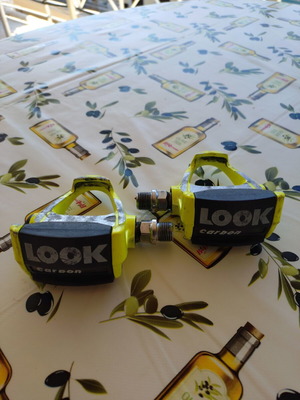 LOOK Carbon pedals used, rare fluo yellow