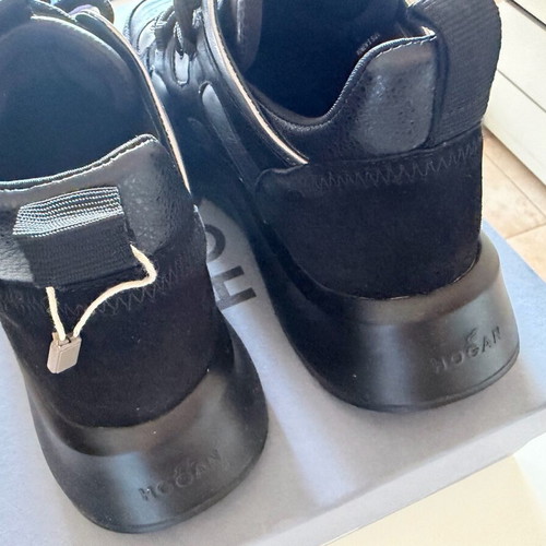 Hogan leather sneakers new, black, size 37