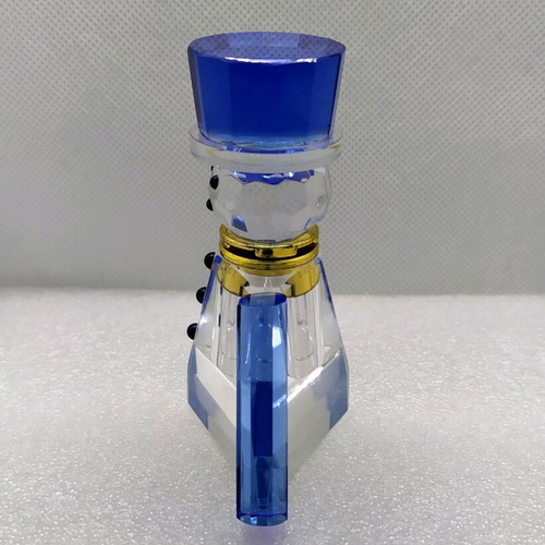 Crystal bottle for snowman perfume Laureline FONTANEL