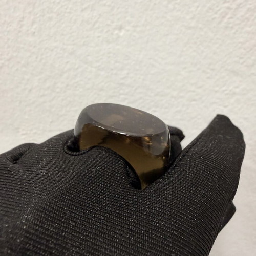Smoky Quartz ring new, carved from a single stone