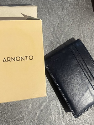 Πορτοφόλι Armonto δερμάτινο καινούργιο, μαύρο μπλε