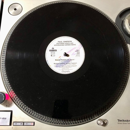 Paul Simpson Feat Adeva Musical Freedom (Free At Last) Remix vinyl like new, 12" 45 RPM Maxi-Single