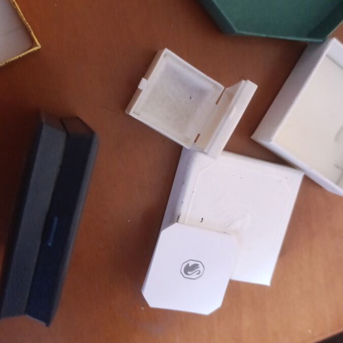 Jewelry boxes used, set of 5 with Swarovski and security clips