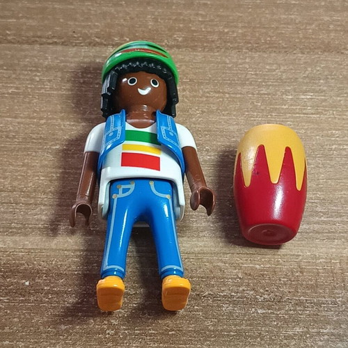 Playmobil Jamaican Drummer Figure like new