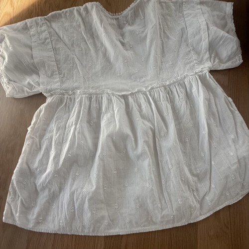 Boho romantic blouse Zara cotton with floral embroidery like new, size S