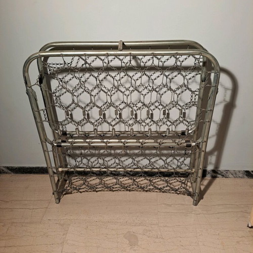 Folding metal beds used, set of two, 200x85 cm