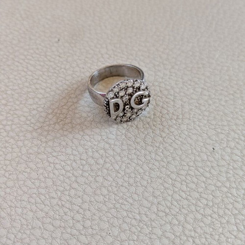 Silver ring D&C used, stainless steel size 55