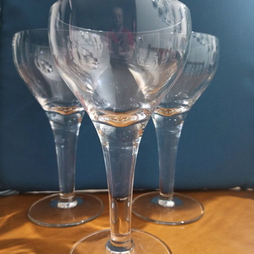 Set of 6 elegant glass cups 19 cm high like new