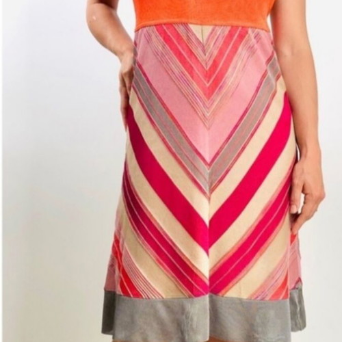 Missoni vintage dress used, colorful with gold thread and lining