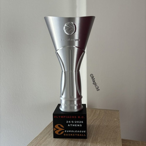 Euroleague 2026 Trophy with Base 3D Printed, New