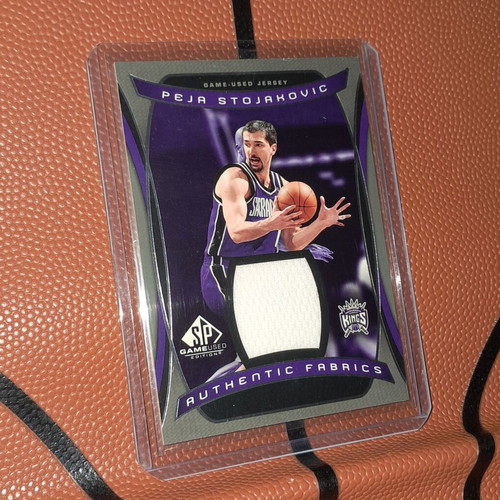 Peja Stojakovic game worn patch SP Authentic, like new