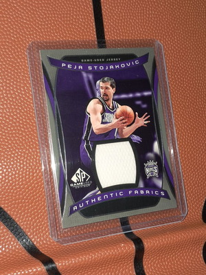 Peja Stojakovic game worn patch SP Authentic, like new