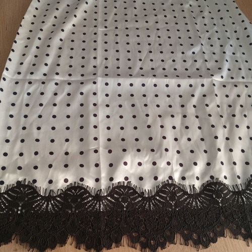 Women's skirt XL new, black and white polka dot
