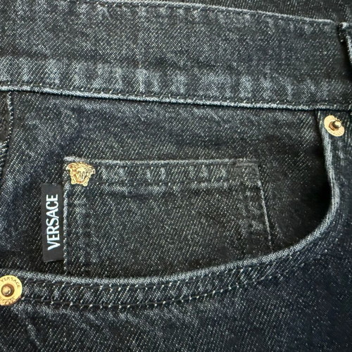 Versace Medusa Ricamati jeans size 34 new, black cotton