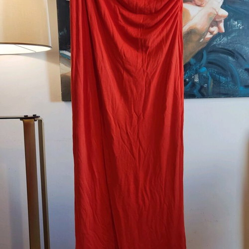Orange skirt with high slit, new, size S, Milk and Honey London