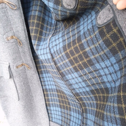Gloverall Montgomery coat used, grey, unisex, vintage