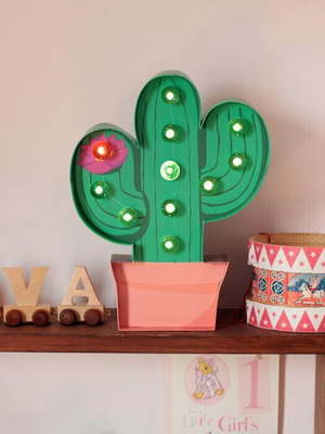 SUNNYLIFE Cactus Marquee Light Tropical table lamp new