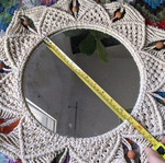 Macrame boho decorative mirror new, round