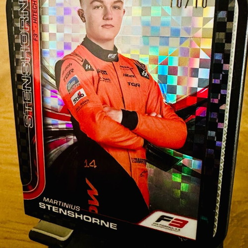 Martinius Stenshorne 2025 Topps Chrome F1 Black Checkerboard card like new