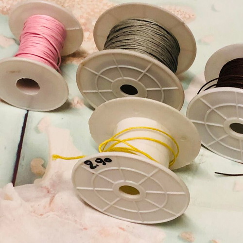 Jewelry making cords used, pack of 3, 100% cotton
