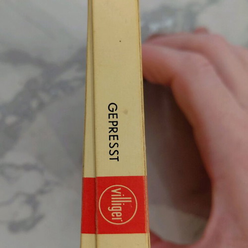 Vintage Villiger Export paper cigar box used from the 1970s