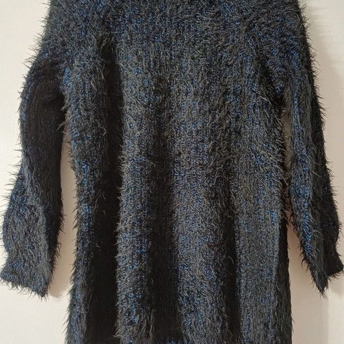 Paranoia sweater black with blue details like new, very warm