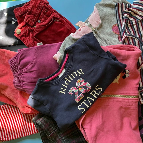 Pack of 11 girls' clothes, size 98-110 cm, 3-5 years
