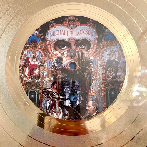 Michael Jackson Dangerous RIAA Gold Sales Award like new