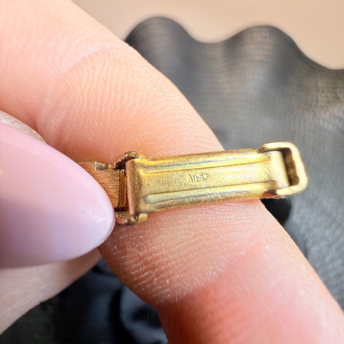 Luch vintage wristwatch used, gold tone, women's