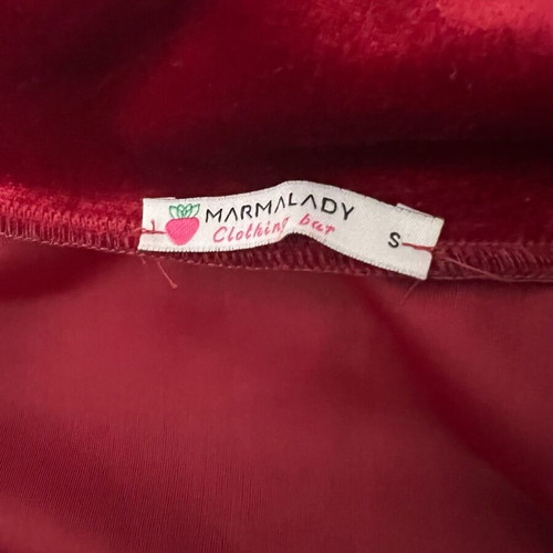 Marmalady velour tracksuit set new, red, size S