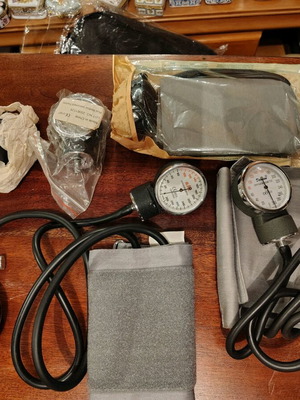 Blood pressure monitors and spare parts new, all together