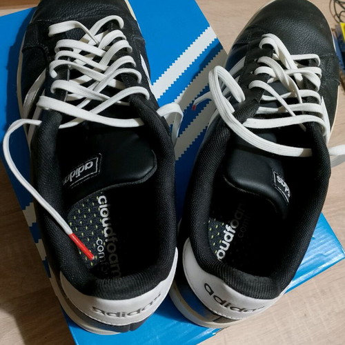 Adidas Chaos Cloudfoam men's athletic shoes used size 44 black white