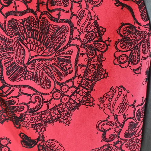 Mini Skirt Red Embossed Like New Size S