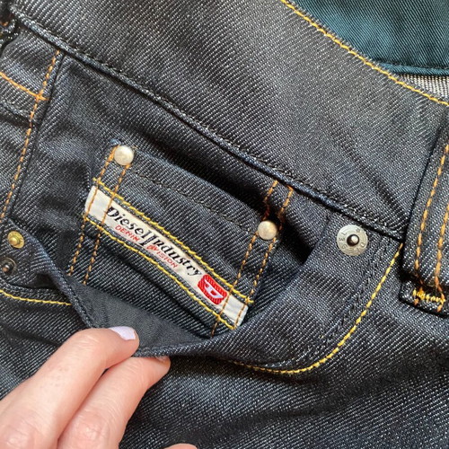 Diesel Y2k Low Rise Flare Jeans Like New, Blue and Black
